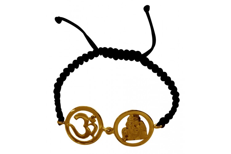 Om & Sai Bracelet in Gold